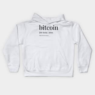 Bitcoin Definition Kids Hoodie